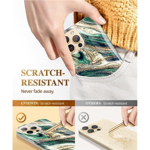 For iPhone 14 Pro Max 6.7' Military Grade Drop Protection Marble Shockproof Case - Picture 4 of 5